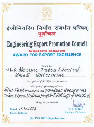 Nezone Award For Export Excellence